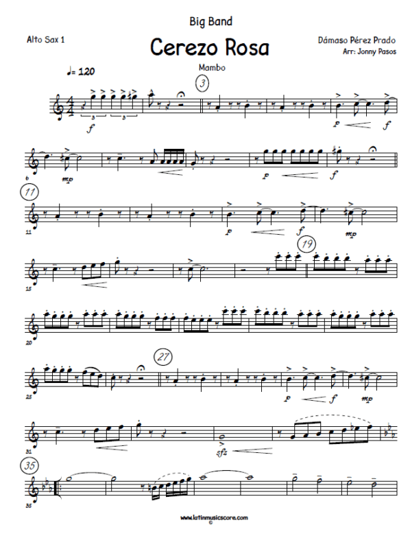 Cerezo Rosa Mambo para Big Band » Latin Music Score Cerezo Rosa Mambo para Big Band » Latin Music Score