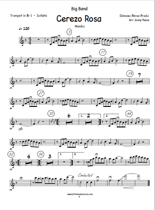 Cerezo Rosa Mambo para Big Band » Latin Music Score Cerezo Rosa Mambo para Big Band » Latin Music Score