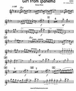 Partituras de The Girl From Ipanema - Bossa Nova para Big Band - Saxofón Alto