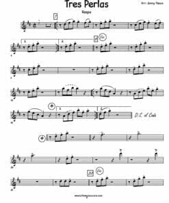 PREVIEW de Partituras de Tres Perlas - Raspa para Big Band - Saxofón Alto