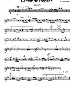 Preview de Partituras El Cantor de Fonseca para Big Band en PDF - Saxofon Alto