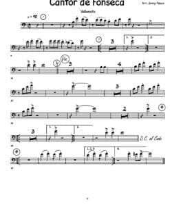 Preview de Partituras El Cantor de Fonseca para Big Band en PDF - Trombon