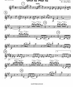 Preview de Partituras Gloria María para Big Band PDF | Saxofón Barítono