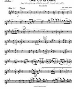 Son de la Loma - Preview - Partituras de Son Cubano para Big Band PDF | Saxofón Alto