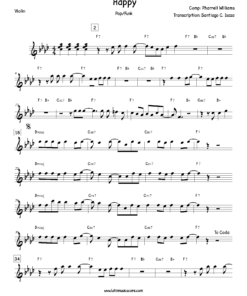Preview - Partituras de Happy | Pharrell Williams » Lead Sheet en PDF - Violin