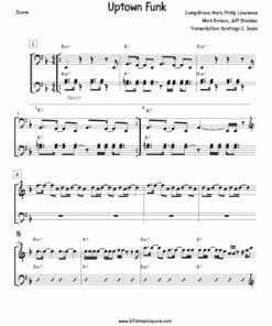 Preview - Partituras en PDF - Uptown Funk - Bruno Mars - Lead Sheet - Score