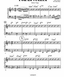 Preview - Partituras Por La Vuelta para Big Band en PDF - Piano