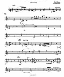 Preview - Partituras Por La Vuelta para Big Band en PDF - Saxofón Barítono